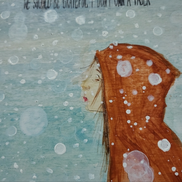 Hand-painted Wood Tile,  5x5 inches,  Can Write Your Own Message On The Back. - Picture 3 of 16